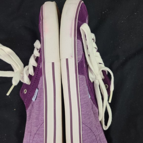 Purple Two Tone Low Top Vans - Picture 3 of 4